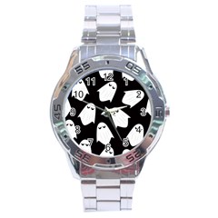 Ghost Halloween Pattern Stainless Steel Analogue Watch by Amaryn4rt