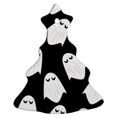 Ghost Halloween Pattern Christmas Tree Ornament (two Sides) by Amaryn4rt