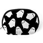 Ghost Halloween Pattern Accessory Pouch (Medium) Back