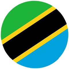 Flag Of Tanzania Wooden Puzzle Round by Amaryn4rt