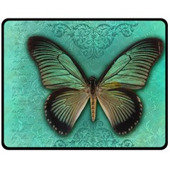 Butterfly Background Vintage Old Grunge Fleece Blanket (medium) by Amaryn4rt