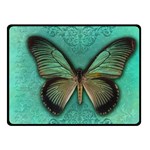 Butterfly Background Vintage Old Grunge Two Sides Fleece Blanket (Small) 45 x34  Blanket Front