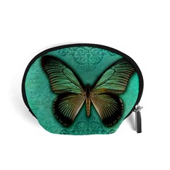 Butterfly Background Vintage Old Grunge Accessory Pouch (small) by Amaryn4rt