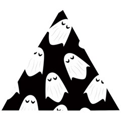 Ghost Halloween Pattern Wooden Puzzle Triangle by Amaryn4rt