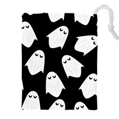 Ghost Halloween Pattern Drawstring Pouch (5xl) by Amaryn4rt