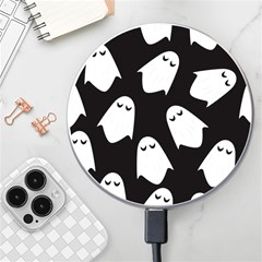 Ghost Halloween Pattern Wireless Fast Charger(white) by Amaryn4rt