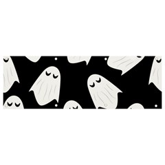 Ghost Halloween Pattern Banner And Sign 9  X 3  by Amaryn4rt