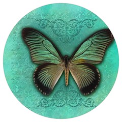 Butterfly Background Vintage Old Grunge Round Trivet by Amaryn4rt