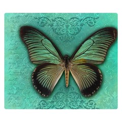 Butterfly Background Vintage Old Grunge Premium Plush Fleece Blanket (small) by Amaryn4rt