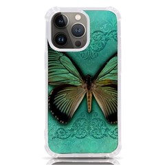 Butterfly Background Vintage Old Grunge Iphone 13 Pro Tpu Uv Print Case by Amaryn4rt