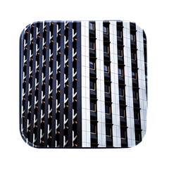 Architecture-building-pattern Square Metal Box (black) by Amaryn4rt