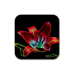 Flower Pattern-design-abstract-background Rubber Coaster (square) by Amaryn4rt