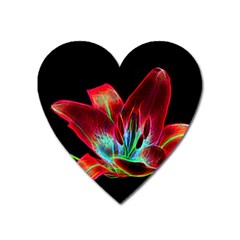 Flower Pattern-design-abstract-background Heart Magnet by Amaryn4rt