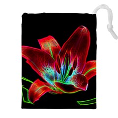 Flower Pattern-design-abstract-background Drawstring Pouch (5xl) by Amaryn4rt