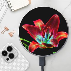 Flower Pattern-design-abstract-background Wireless Fast Charger(white) by Amaryn4rt