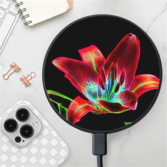 Flower Pattern-design-abstract-background Wireless Fast Charger(black) by Amaryn4rt