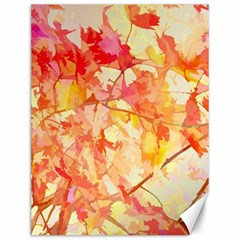 Monotype Art Pattern Leaves Colored Autumn Canvas 12  X 16  by Amaryn4rt