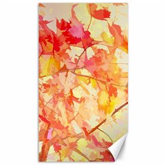 Monotype Art Pattern Leaves Colored Autumn Canvas 40  X 72 