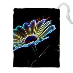 Flower Pattern-design-abstract-background Drawstring Pouch (4xl) by Amaryn4rt