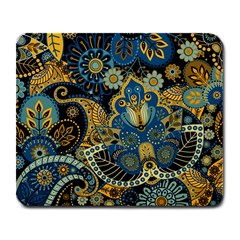 Retro Ethnic Background Pattern Vector Large Mousepad by Amaryn4rt