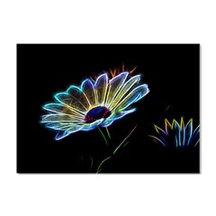 Flower Pattern-design-abstract-background Crystal Sticker (a4)