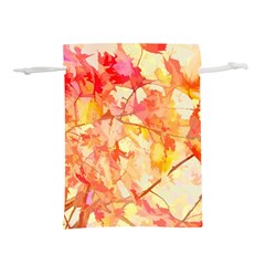 Monotype Art Pattern Leaves Colored Autumn Lightweight Drawstring Pouch (l) by Amaryn4rt