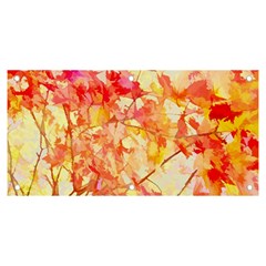 Monotype Art Pattern Leaves Colored Autumn Banner And Sign 6  X 3  by Amaryn4rt