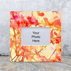 Monotype Art Pattern Leaves Colored Autumn White Box Photo Frame 4  X 6  by Amaryn4rt