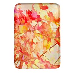 Monotype Art Pattern Leaves Colored Autumn Rectangular Glass Fridge Magnet (4 Pack) by Amaryn4rt