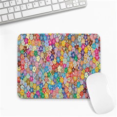 Monotype Art Pattern Leaves Colored Autumn Small Mousepad by Amaryn4rt