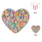 Monotype Art Pattern Leaves Colored Autumn Playing Cards Single Design (Heart) Front