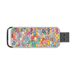 Monotype Art Pattern Leaves Colored Autumn Portable Usb Flash (one Side) by Amaryn4rt