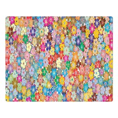 Sakura-cherry-blossom-floral Two Sides Premium Plush Fleece Blanket (large) by Amaryn4rt