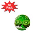 Kiwi Fruit Vitamins Healthy Cut 1  Mini Buttons (10 pack)  Front