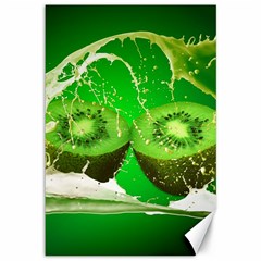 Kiwi Fruit Vitamins Healthy Cut Canvas 12  X 18  by Amaryn4rt