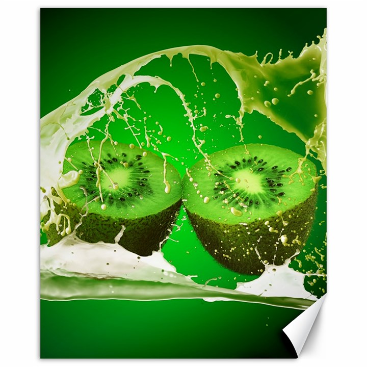 Kiwi Fruit Vitamins Healthy Cut Canvas 16  x 20 