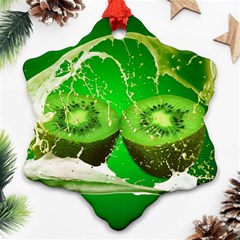 Kiwi Fruit Vitamins Healthy Cut Ornament (snowflake) by Amaryn4rt