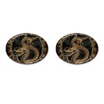 Dragon Pentagram Cufflinks (Oval) Front(Pair)