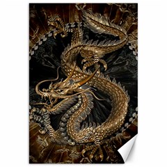 Dragon Pentagram Canvas 20  X 30  by Amaryn4rt