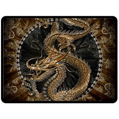 Dragon Pentagram Fleece Blanket (large) by Amaryn4rt