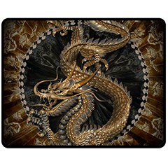 Dragon Pentagram Fleece Blanket (medium) by Amaryn4rt