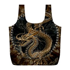 Dragon Pentagram Full Print Recycle Bag (l) by Amaryn4rt