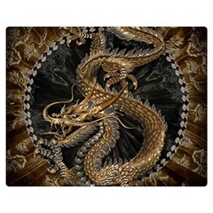 Dragon Pentagram Two Sides Premium Plush Fleece Blanket (medium) by Amaryn4rt