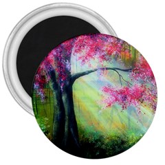 Forests Stunning Glimmer Paintings Sunlight Blooms Plants Love Seasons Traditional Art Flowers Sunsh 3  Magnets by Amaryn4rt