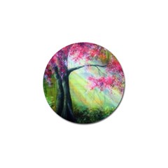 Forests Stunning Glimmer Paintings Sunlight Blooms Plants Love Seasons Traditional Art Flowers Sunsh Golf Ball Marker (4 Pack) by Amaryn4rt