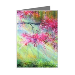 Forests Stunning Glimmer Paintings Sunlight Blooms Plants Love Seasons Traditional Art Flowers Sunsh Mini Greeting Card by Amaryn4rt