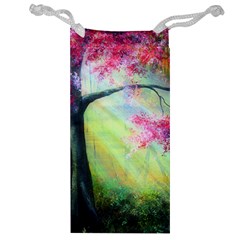 Forests Stunning Glimmer Paintings Sunlight Blooms Plants Love Seasons Traditional Art Flowers Sunsh Jewelry Bag by Amaryn4rt