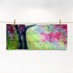 Forests Stunning Glimmer Paintings Sunlight Blooms Plants Love Seasons Traditional Art Flowers Sunsh Hand Towel by Amaryn4rt