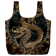 Dragon Pentagram Full Print Recycle Bag (xxxl) by Amaryn4rt