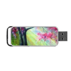 Forests Stunning Glimmer Paintings Sunlight Blooms Plants Love Seasons Traditional Art Flowers Sunsh Portable Usb Flash (two Sides) by Amaryn4rt